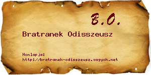 Bratranek Odisszeusz névjegykártya